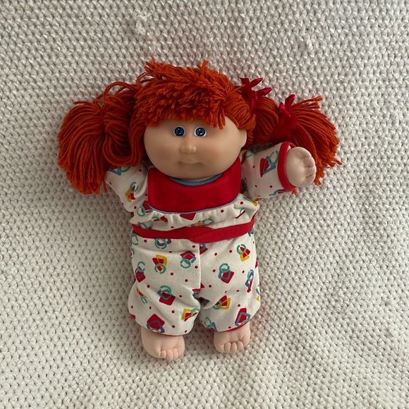 Vintage 1982 -1987 Cabbage Patch Kids CPK Doll Soft Body Red Hair blue Eyes 13” - Picture 1 of 1